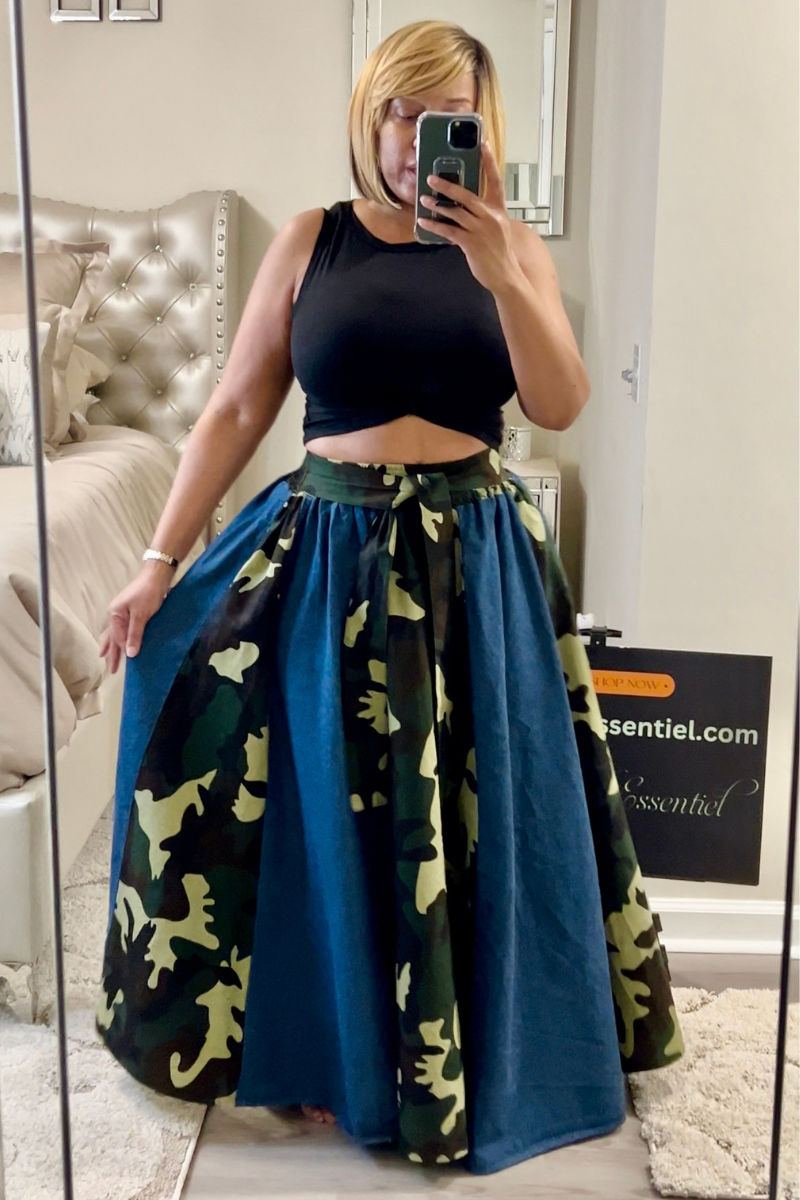 Camo 2024 flowy skirt