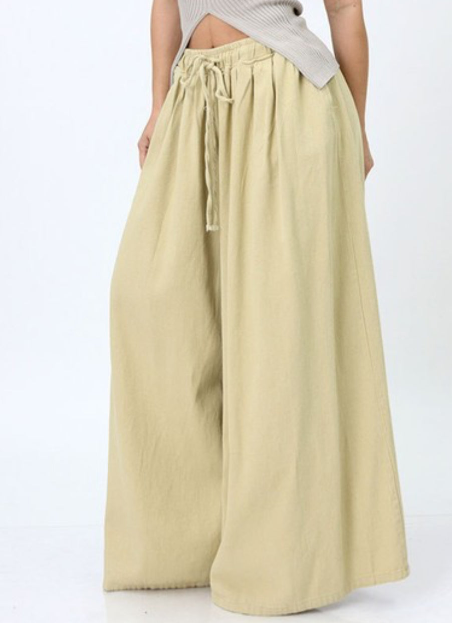 Dioor Denim Wide Leg Pants ***NEW COLORS! LG FITS PLUS! READ FULL DESCRIPTION BEFORE ORDERING!!***