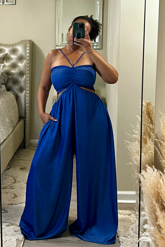 Never Feeling Blue Maxi Dress & Jumpsuit