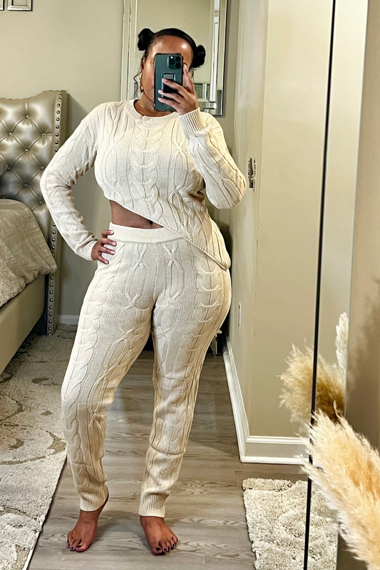 Hot Girl Sweater Pant Set